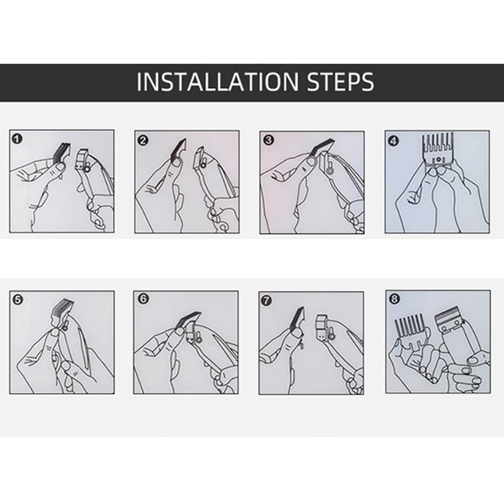 10Pcs Professional Cutting Hair Clipper Guides Combs For Wahl Accessories Black