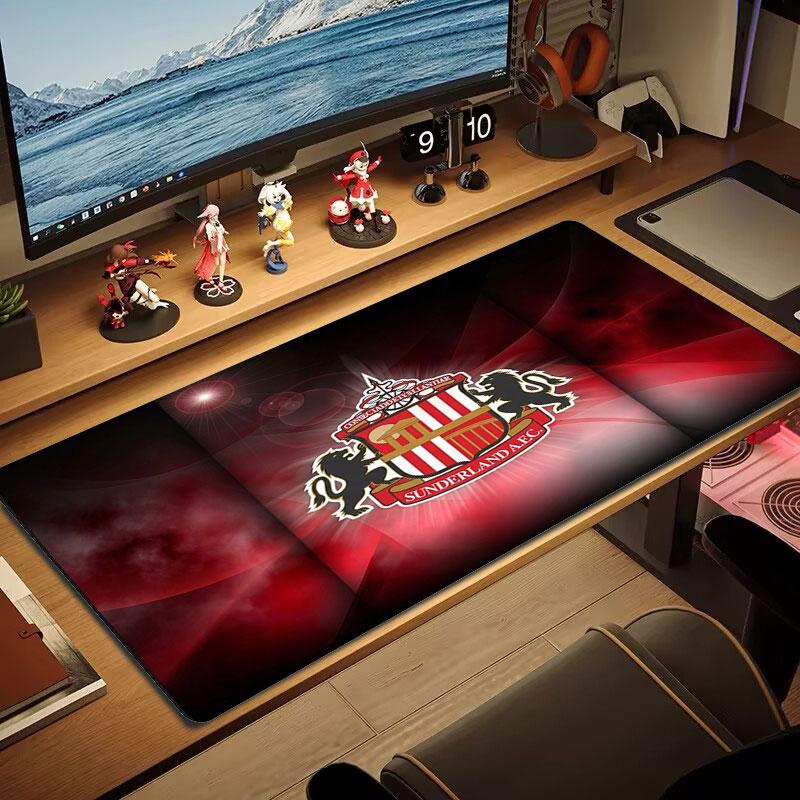 Sunderland Association Football Club Logo Large Size Mouse Pad Large Gaming Table Cushion Non-slip Laptop Tablet Big Mousepad XXL Mat Mini PC Playmat 