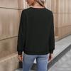 2025 New V-Neck Women's Pullover Hoodie - European & American Style, Autumn Commute