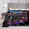 Vibrant Classic Cars Blanket, Soft Cozy Throw with Bold Design, Perfect Gift Idea for Car Enthusiasts and Home Decor Fans