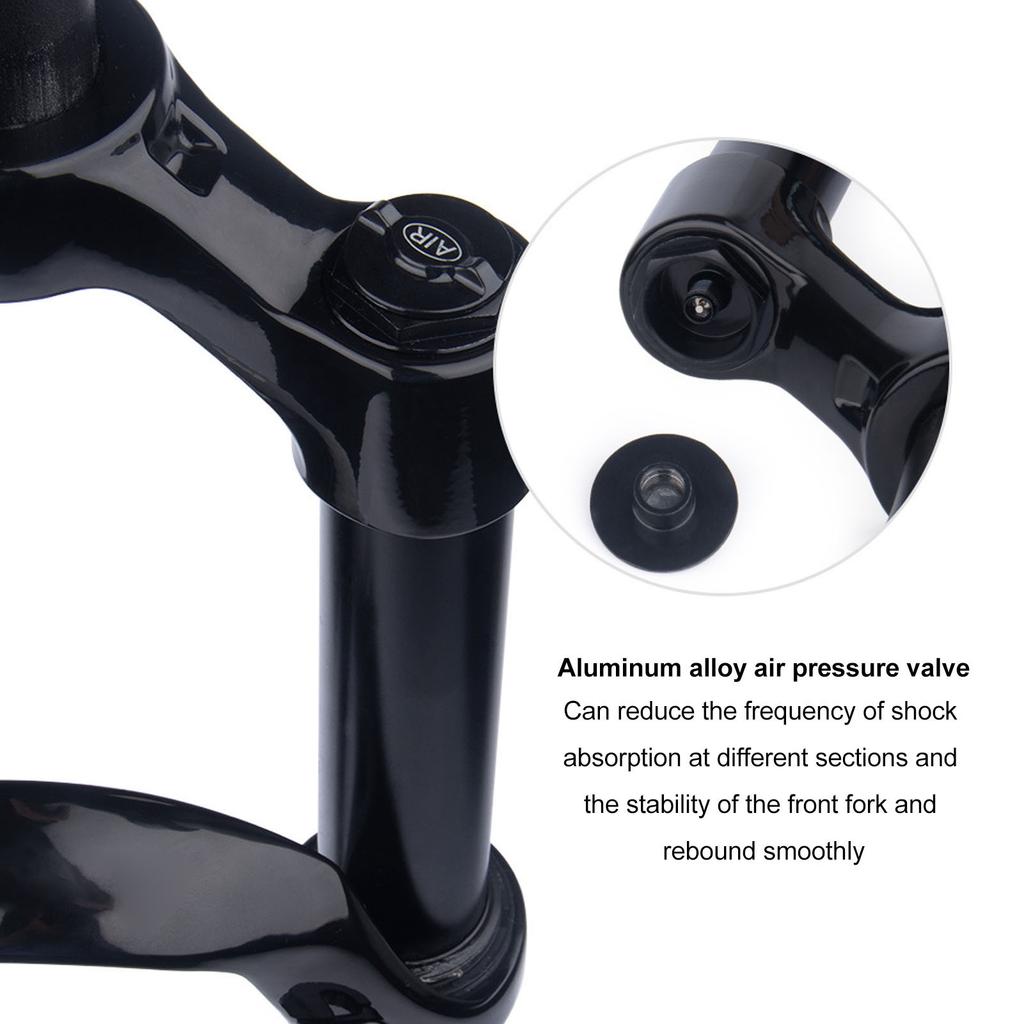 26 Inch Bike Suspension Fork Mountain Bike Front Fork Straight Steerer Manual Lockout Black Tube