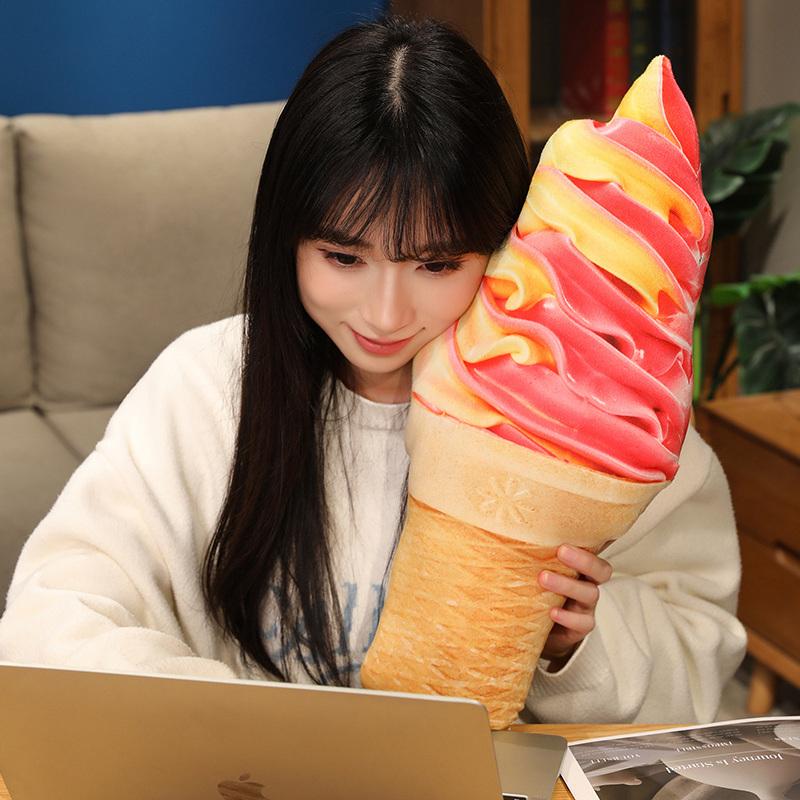 TreasuringU 20/35/50cm Colorful Ice Cream Plush Toys Pillow Stuffed Food Summer Snack Dolls Girlfriend Birthday Gifts