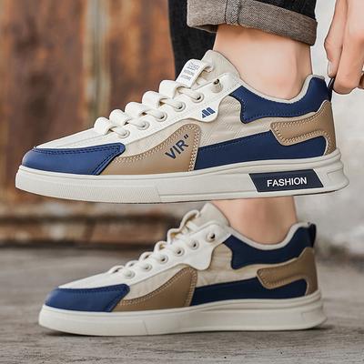 Casual Men's Shoes Spring Autumn New Breathable Sports Versatile Flat Shoes Comfortable Fit Loafers White Men's Sneakers