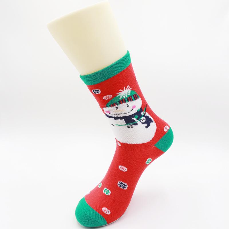 Holiday Cartoon Mid-Calf Women's Christmas Stockings Socks - Perfect New Year Gift In Red