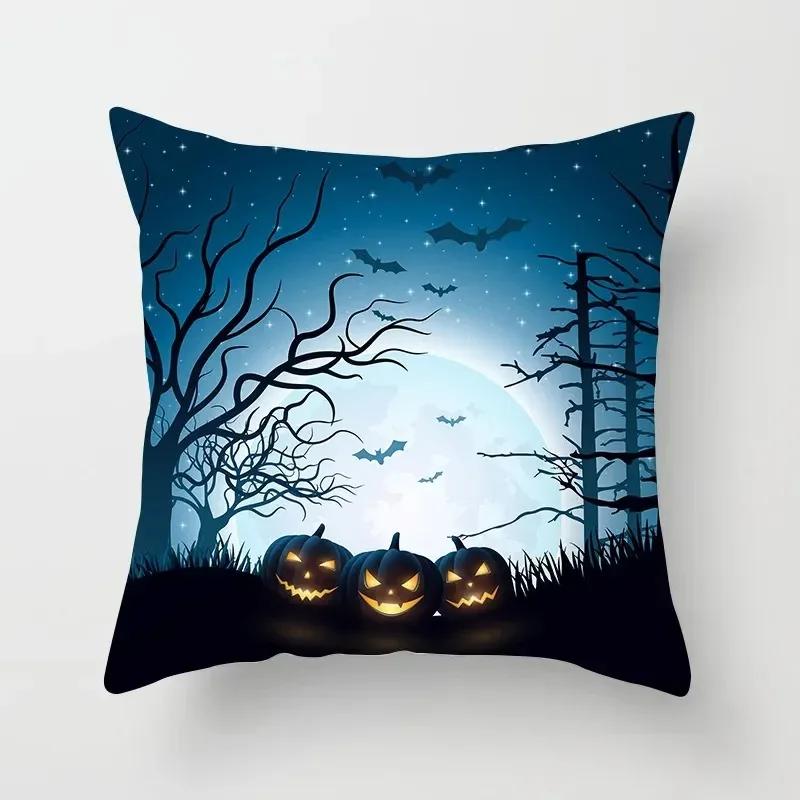 Halloween Horror Scarecrow Pattern Office Living Room Sofa Car Decorative Pillowcase