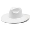 Unisex Suede Wide Brim Fedora Hat Ethnic Style Gentle Hat