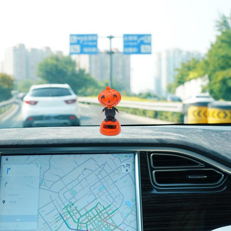 Solar Powered Swinging Decor Ghost Festival Shake Animals Halloween Solar Powered Automobile Shaking Head Toy For Cosplay Party