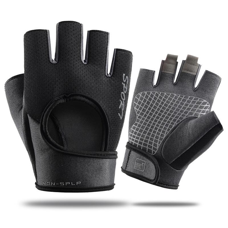 Cycling gloves men s and women s training shock-absorbing palm non-slip breathable half-finger outdoor sports fitness gloves M