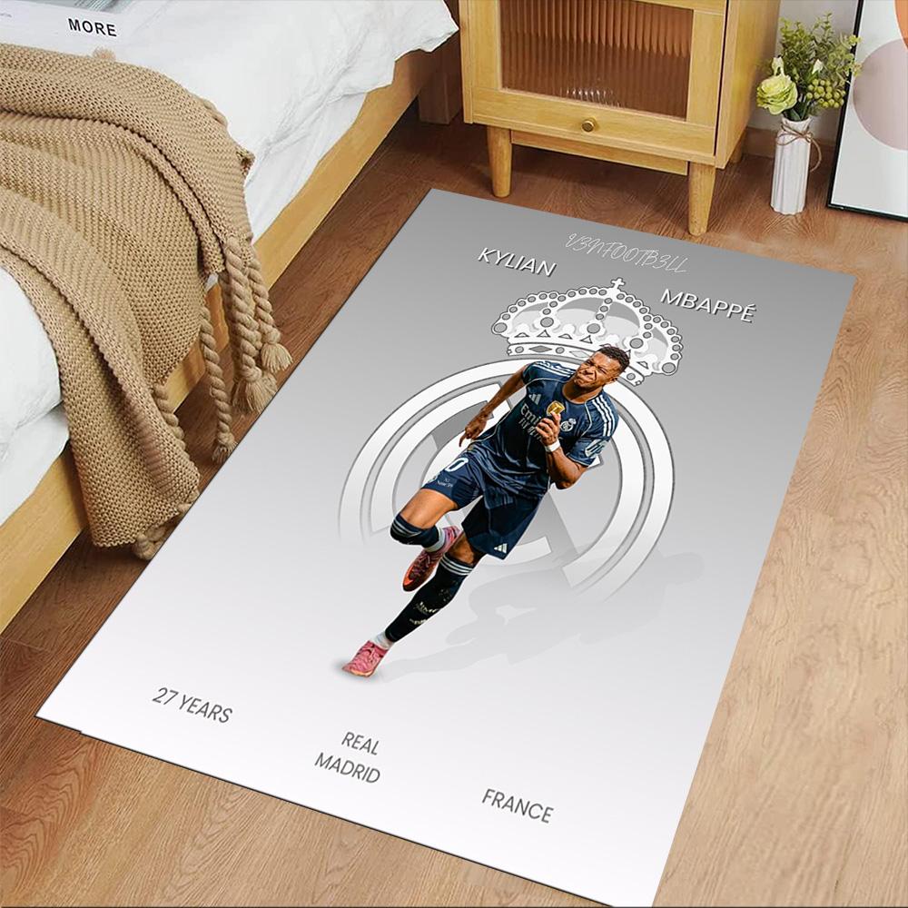 Star Player Kylian Mbappé Floor Mat Perfect for Bedrooms Living Rooms Decorate room Entryway Anti-slip Rug Anime Office Decor