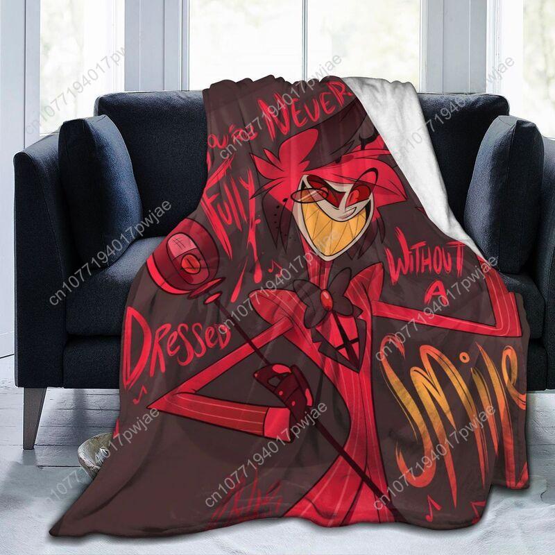 Creative Homewares Unisex Hazbin Hotel Alastor Blanket Soft Plush Flannel Fleece Blanket Cover For Sofa Bed Custom Blankets