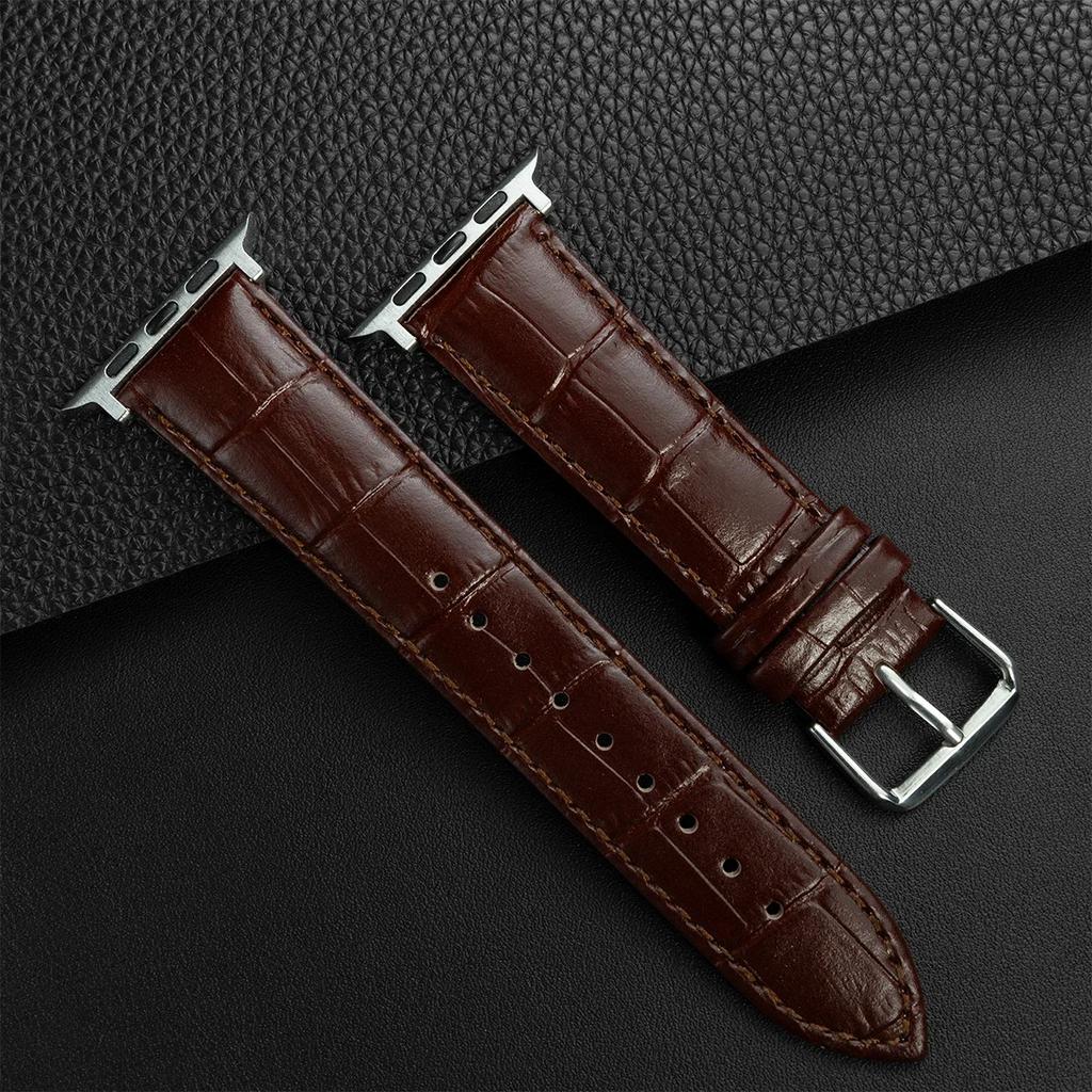 Leather Band Strap for Apple Watch Band Ultra 2 49mm 10 9 8 7 46 45 41mm High Quality for IWatch Series 6 SE 5 4 44 40mm Correa