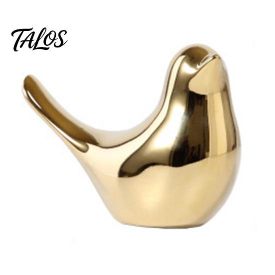Ceramic Bird Ornament Statues, Modern Gold Decoration, Nordic Style Desktop Decoration Figurine Ornaments for Home Office Decor Abstract Art