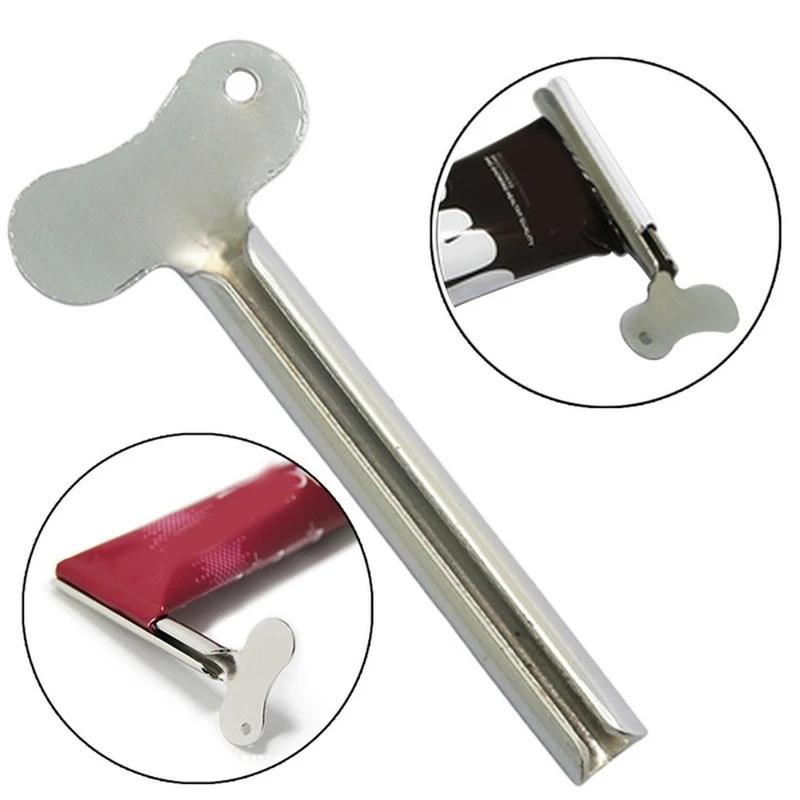 1-6 Pcs Stainless Steel Toothpaste Tube Squeezers Metal Key Toothpaste Squeezers for Bathroom Hair Dye Cosmetic Tubes Squeezer