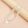 Fashionable Natural Stone Heart Pendant Necklace Adjustable Length Neckchain Lightweight Jewelry For Casual Or Party