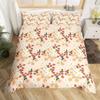 Set Biancheria da Letto Stampato Singolo Lato, Copripiumino Animali Piante Fiori Foglie Copri Piumino Cuscini Copriletti Comodi