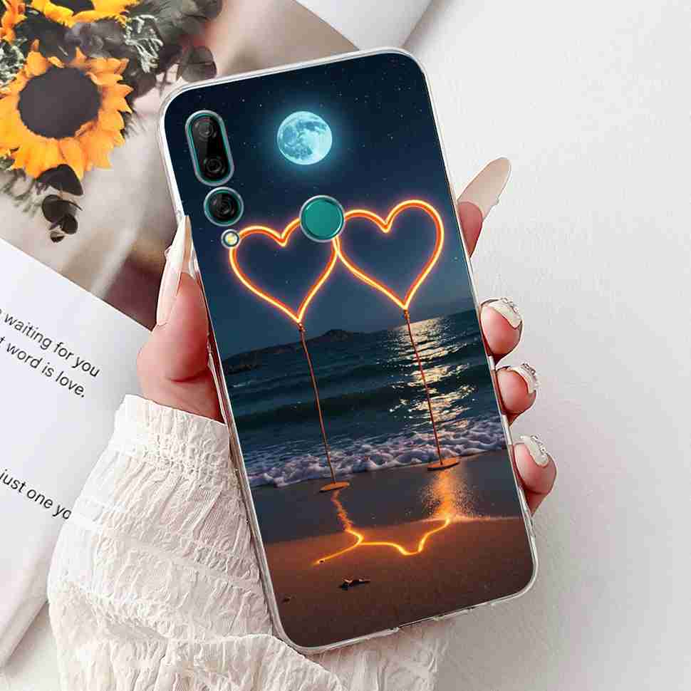 For Huawei Y9 Prime 2019 6.59" Case Soft Silicone Fashion Flowers TPU Cover For Huawei y9 Prime 2019 STK-L21 Bumper Shell Coque