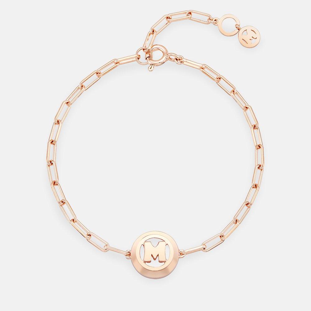 M Basic Sterling Silver Rose Bracelet A241Sb9282Rpq .