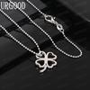 925 Sterling Silver Simple And Exquisite Four-Leaf Clover Pendant Necklace - Stylish Evening Jewelry