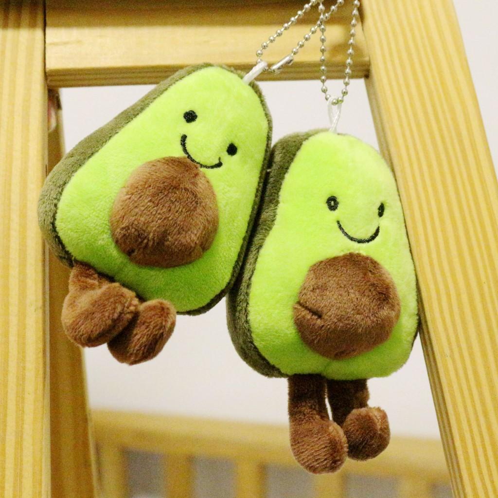 Cute Avocado Plush Keychain Student-friendly Green Crystal Soft Stuffed Toy