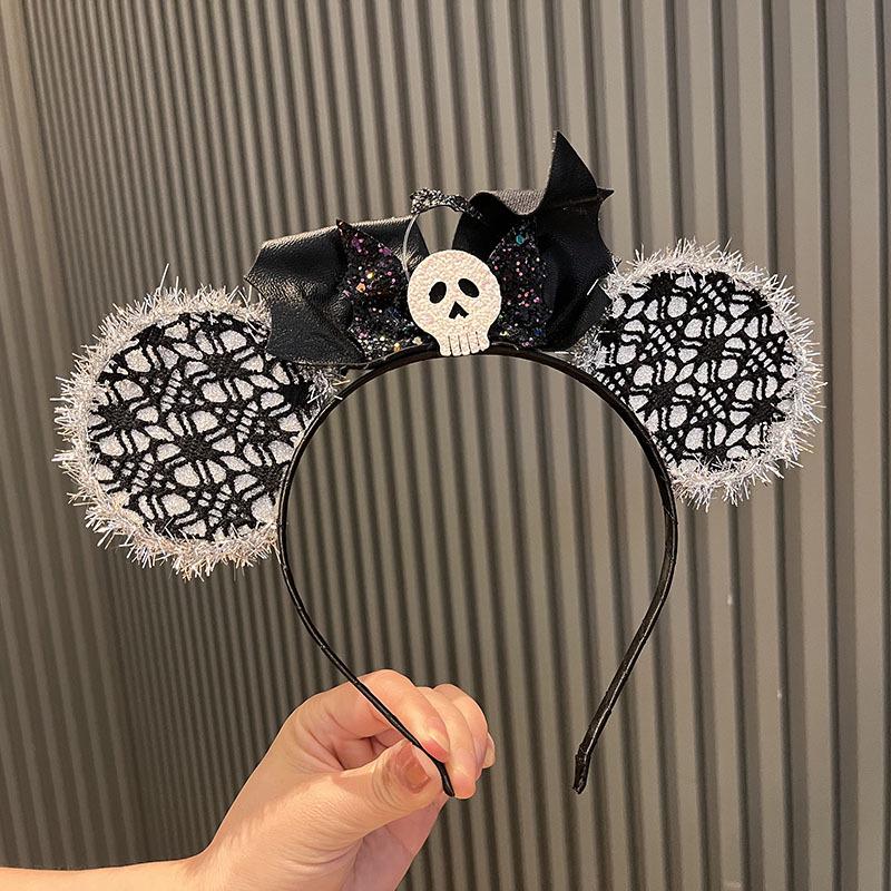 Purple Spider Bow Halloween Headband with Magic Wand for Kids' Hair Styling