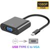 Type C To VGA Adapter Cable USB C Male To VGA Female Converter HD 1080P TV Phone Laptop Screen Line Projection Converter