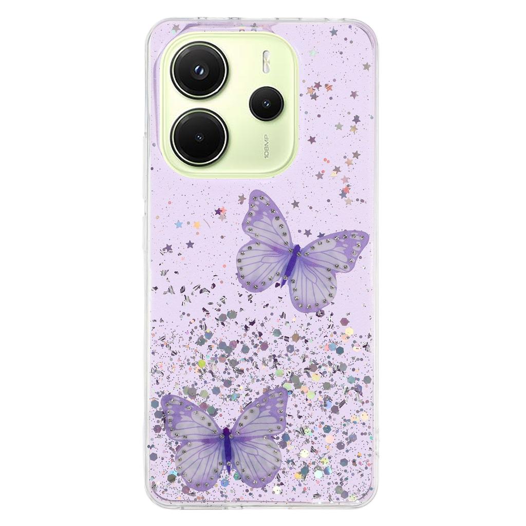 For Xiaomi Redmi Note 14 4G (163.25mm) Case Epoxy PVC Butterfly TPU Aesthetics Phone Cover