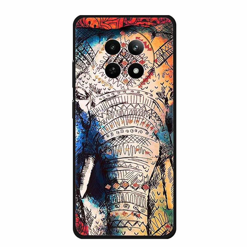 Realme 12 5G Phone Case: Embossed Color Painting, Drop-proof with Concave-convex Texture - 1 Piece