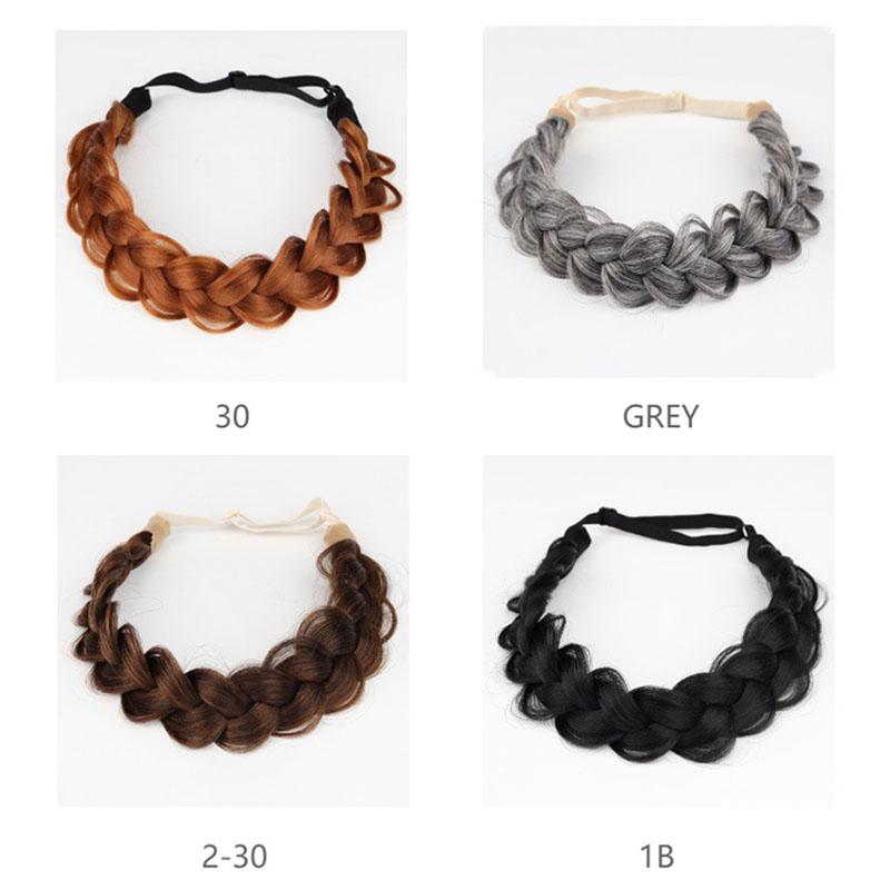 1 Pcs Synthetic Premium Adjustable Handmade Wig Braided Elastic Band Hair  Braiding Hair Headband Headwear For Women