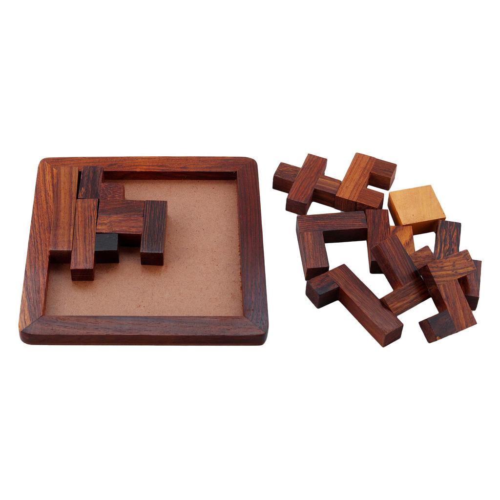 Shriji Crafts Wooden Jigsaw Puzzle Square for Kids Brain Teaser