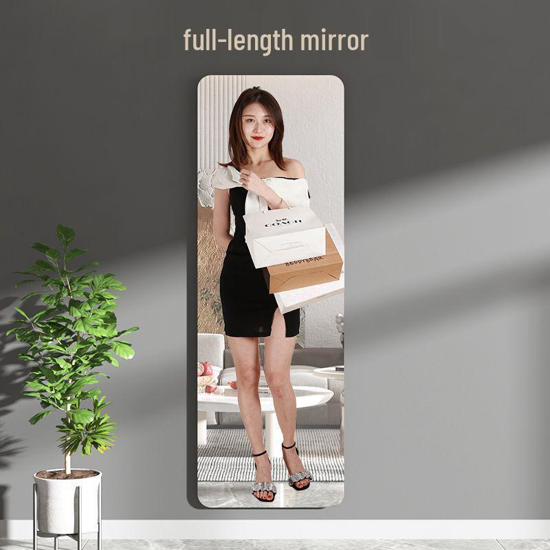 Acrylic Soft Mirror Wall Sticker, Self-Adhesive Full-Length Makeup Mirror for Bathroom or Dorm.