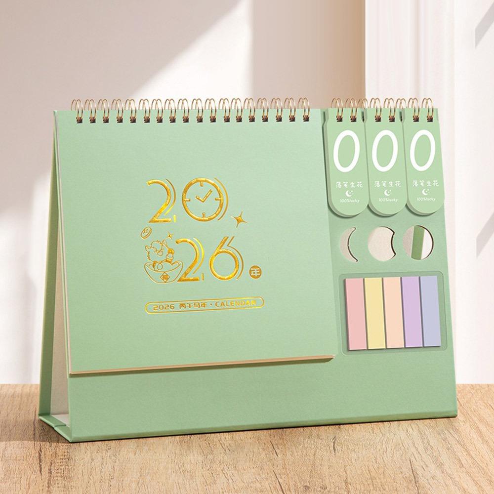 

2026 Desktop Paper Calendar Yearly Home Decor Planner Scheduler Multi-function Notebook Agenda Organizer Home Office