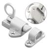 1 * Self Closing Latch Bolt  4 * Screws Aluminum Alloy Gate Security Pull Ring Spring Bounce Door Bolt Latch Lock