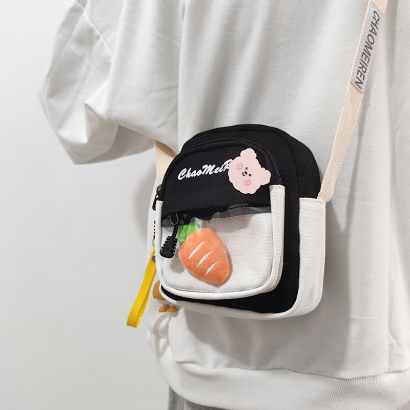 

Милая холщовая сумка студентки Black