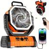 20,000Mah Portable Fan for Outdoor Camping, USB Rechargeable Fan Ideal for Fishing, Compact Tent Fan for Camping, Suitable for Outdoor And Indoor Use