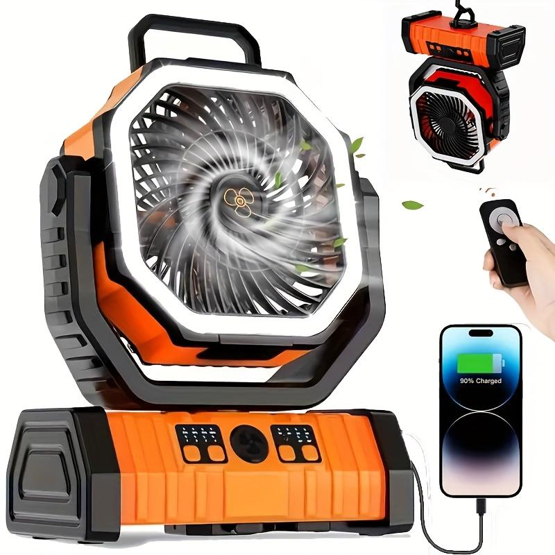 20,000Mah Portable Fan for Outdoor Camping, USB Rechargeable Fan Ideal for Fishing, Compact Tent Fan for Camping, Suitable for Outdoor And Indoor Use