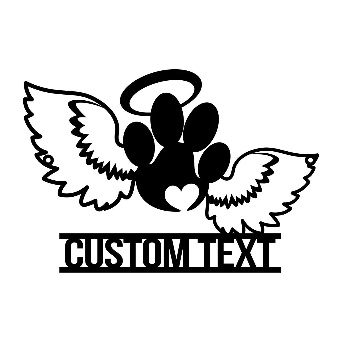

Custom Pet Memorial Metal Sign Personalized Dog Cat Name Date Wall Art Home Decor Garden Gift