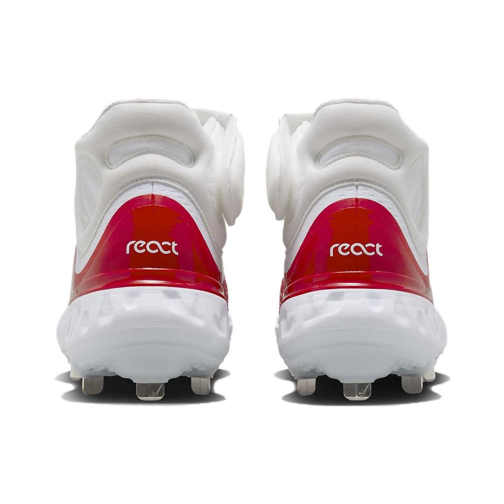 Nike Alpha Huarache Elite 4 Mid Bílá Univerzitní červená Pánské tenisky Černá Modrošedá FD2744-105