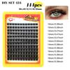 Natural Thick C-Song Single Cluster False Eyelashes 10-18Mmdiy Segmented Multi-Hair Eyelashes