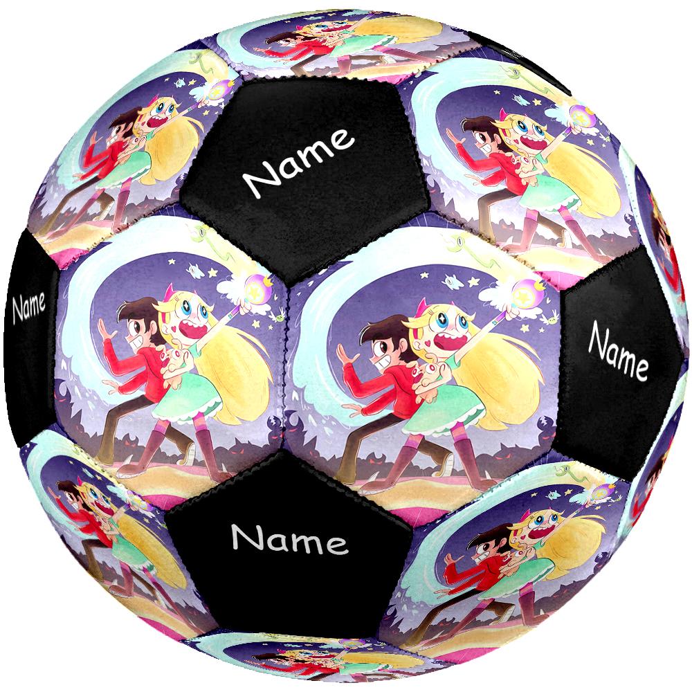 Custom Name Star Butterfly Theme Size 5 Soccer Ball, Suitable for Both Indoor and Outdoor Matches, a Gift Suitable for Everyone.