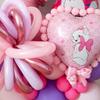 44pcs Marie Cat Balloons Baby Pink Girl Birthday Party Balloons Decoration Cartoon Marie Cat Animal Pet Baloon Baby Shower Decor
