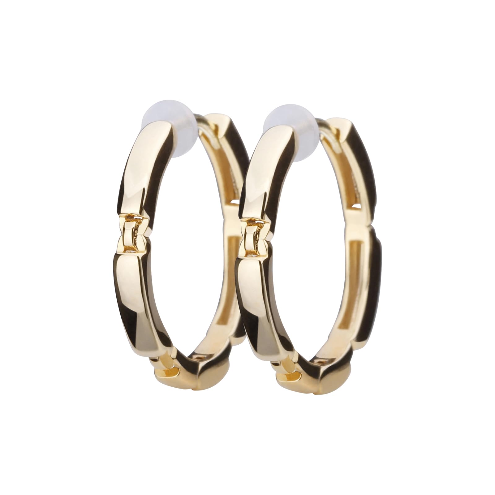 

LOKUMI Made in 18K K18 Hoop Ring Earrings, Japan, Gold, Post, K18, Hypoallergenic, Hoop, Earrings, Catchless, One-touch, Plain, Small, Earrings,