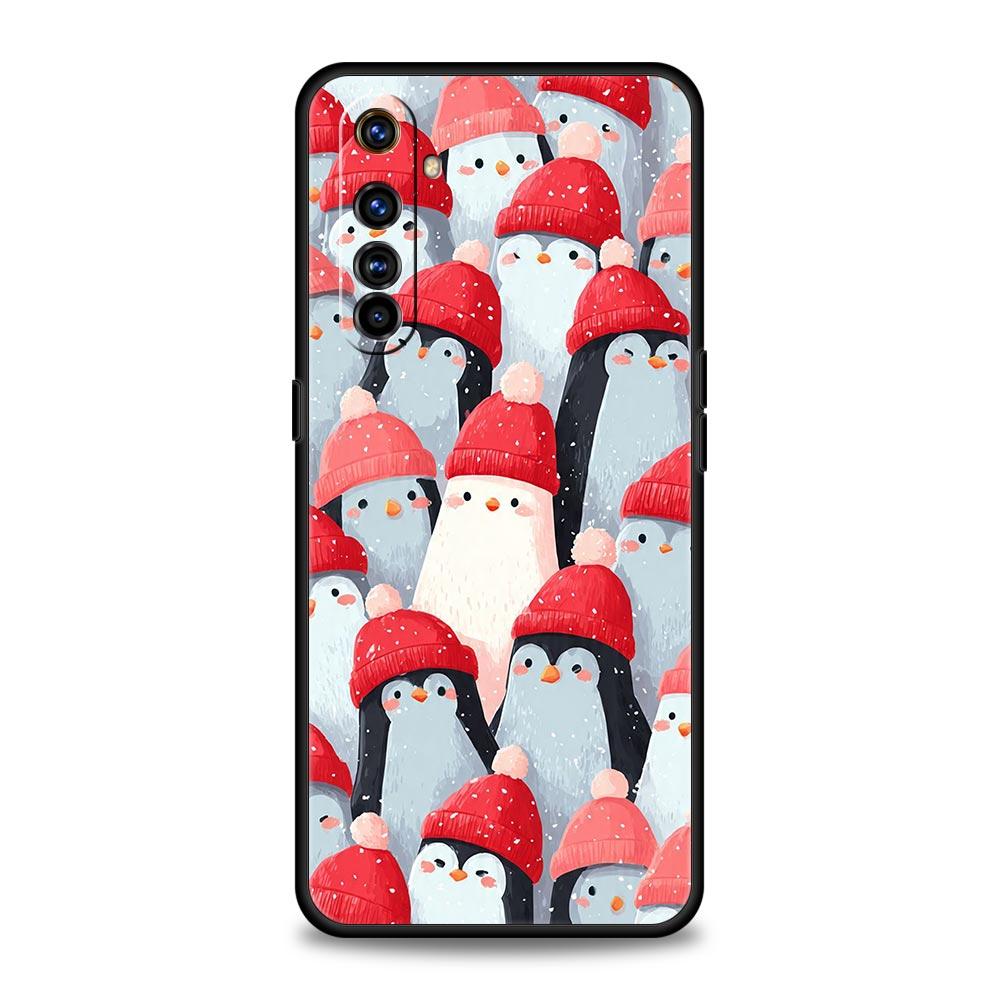 Penguin Kawaii Cute Phone Case For Realme 13 12 10 9 8 7 GT3 GT5 GT2 Pro Plus 5G C21 C25 C35 GT Neo 2 3 3T 5 Cover