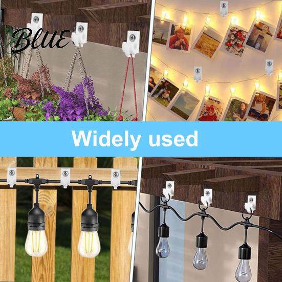 Christmas Light Hook Weatherproof Rust-Proof Lights Hanger Easy Install Plastic String Hooks Decorative Wall Mount