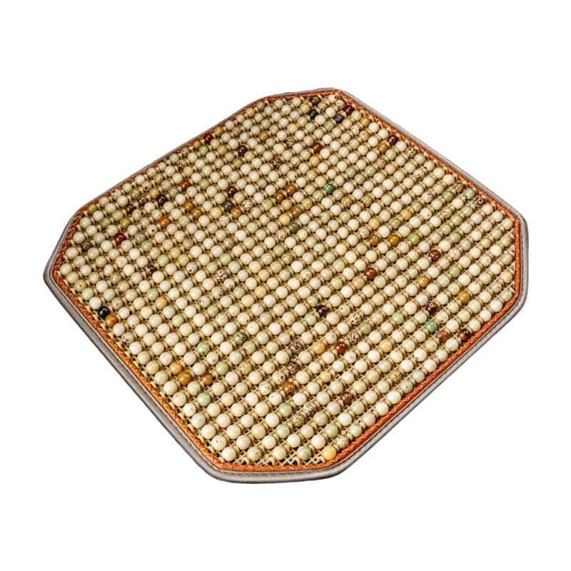 Wood Beads Ventilated Seat Cover Pad Massage Lumbar Relieve Fatigue Enhances Comfort Suitable For Various Vehicle Models
