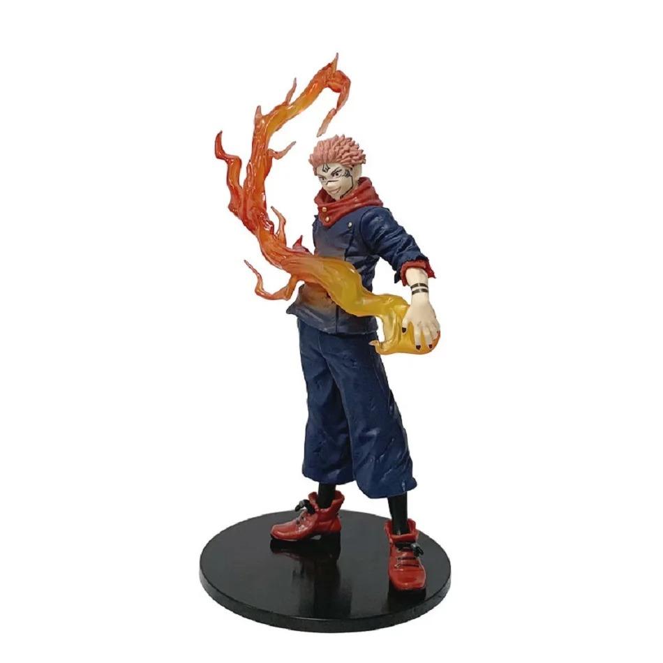 Anime 21cm Jujutsu Kaisen Figur Itadori Yuji Actionfigur Modell PVC Puppe Spielzeug Zubehör Sammlung Desktop Zubehör Geschenke