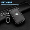 AEL1 1PCS Car Leather Key Case styling Keychain Genuine Leather  Car Logo Key Chain Bag Skoda Karoq Kamiq Fabia Yeti VRIS Octavia a5