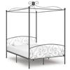 VidaXL Canopy Bed Frames Grey Metal 140 X 200 Cm