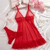 Mesh Sheer Nightwear Skirt Transparent Women's Pajamas Home Wear Sweet Nightdress Honeymoon