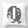 Cute Cartoon Alphabet Print Dolphin Star Pillowcase Sofa Cushion Bedside Backrest Pillow Case Baby Room Pillow Covers Decorative