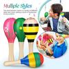 NOLITOY Wooden Maracas, 11cm, Lightweight, for Kids, Set of 4 (Random Styles)